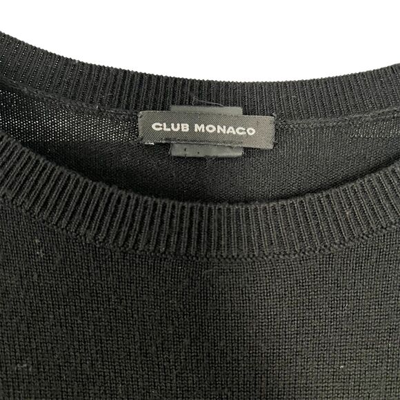 Club Monaco Wool Knit 3/4 Bell Sleeve Bow Sweater Dress XS - Picture 2 of 4